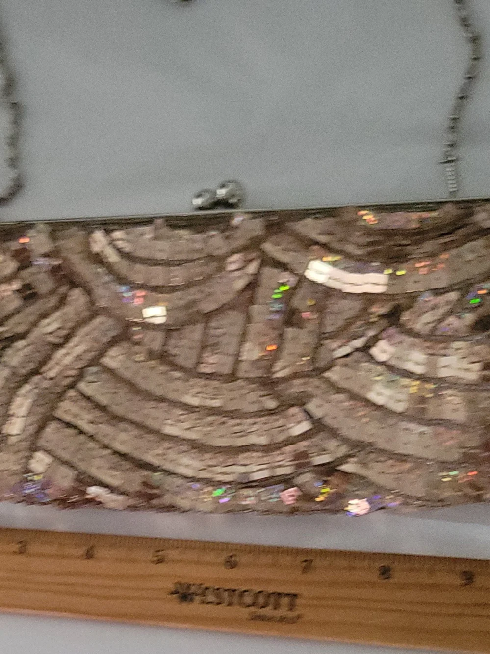 Sequin Evening Clutch with Chain Strap